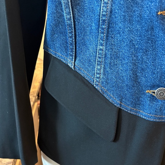 Desigual Black and Blue Denim Blazer - Picture 2 of 13